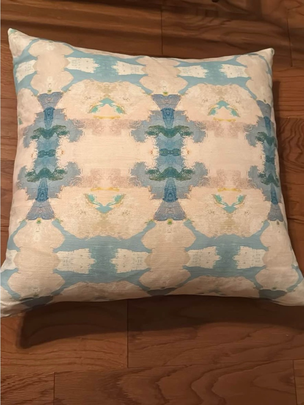 Laura Park “Blue Lagoon” 22 inch square pillow